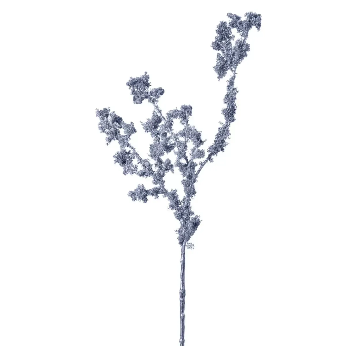 Branchage avec mousse artificielle métallisé bleu H84