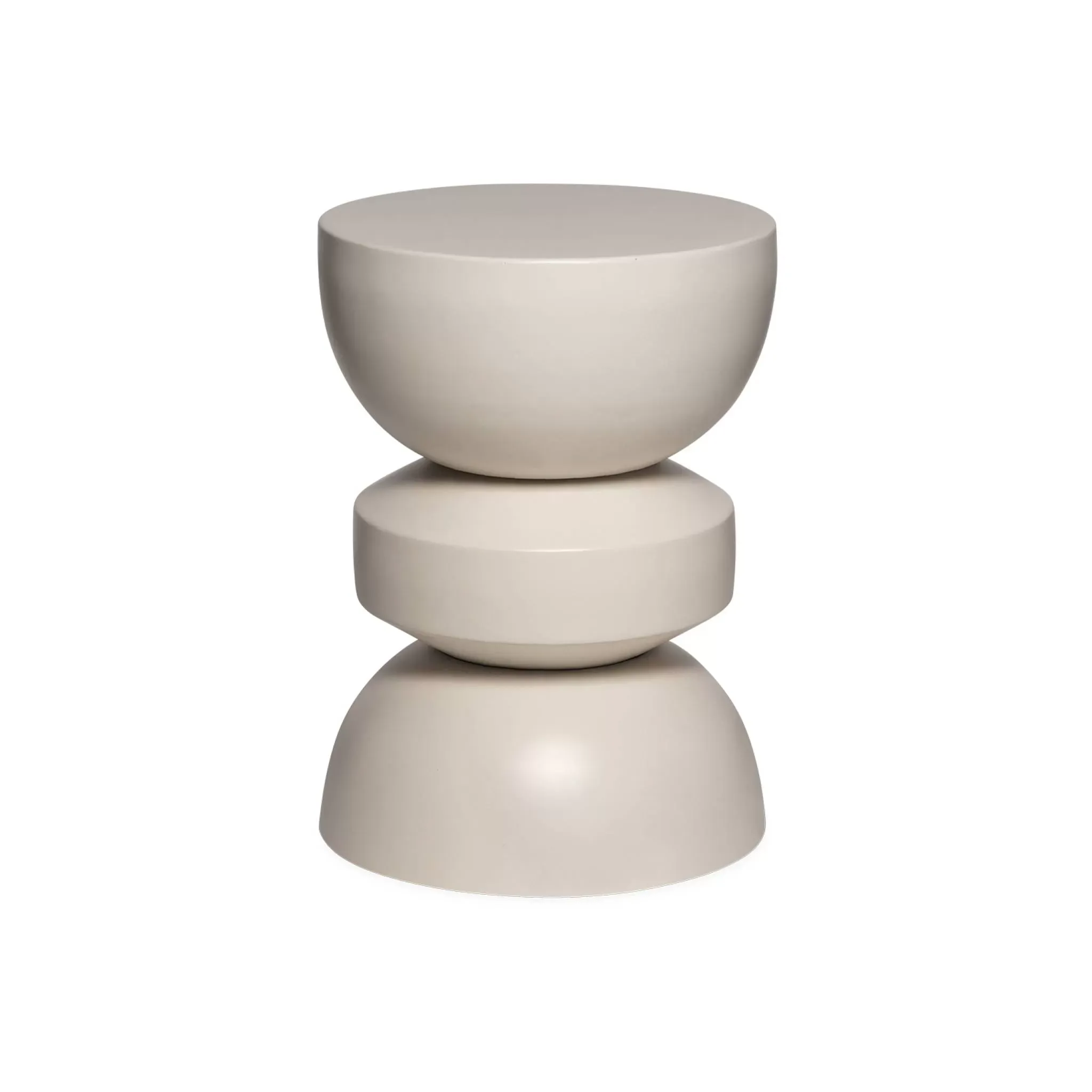 Table d'appoint en métal créme D32