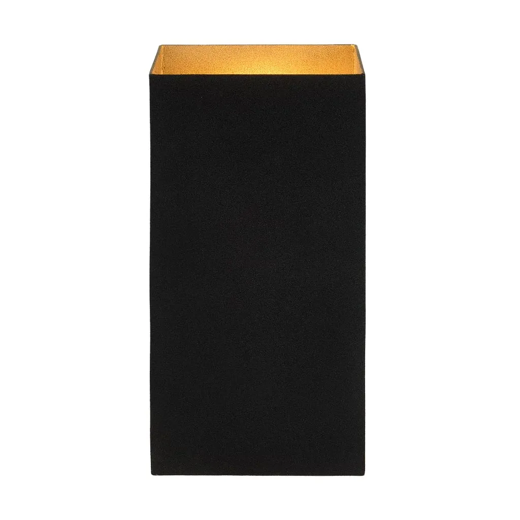 Lampe murale industriellement en noir et or H25 cm en métal