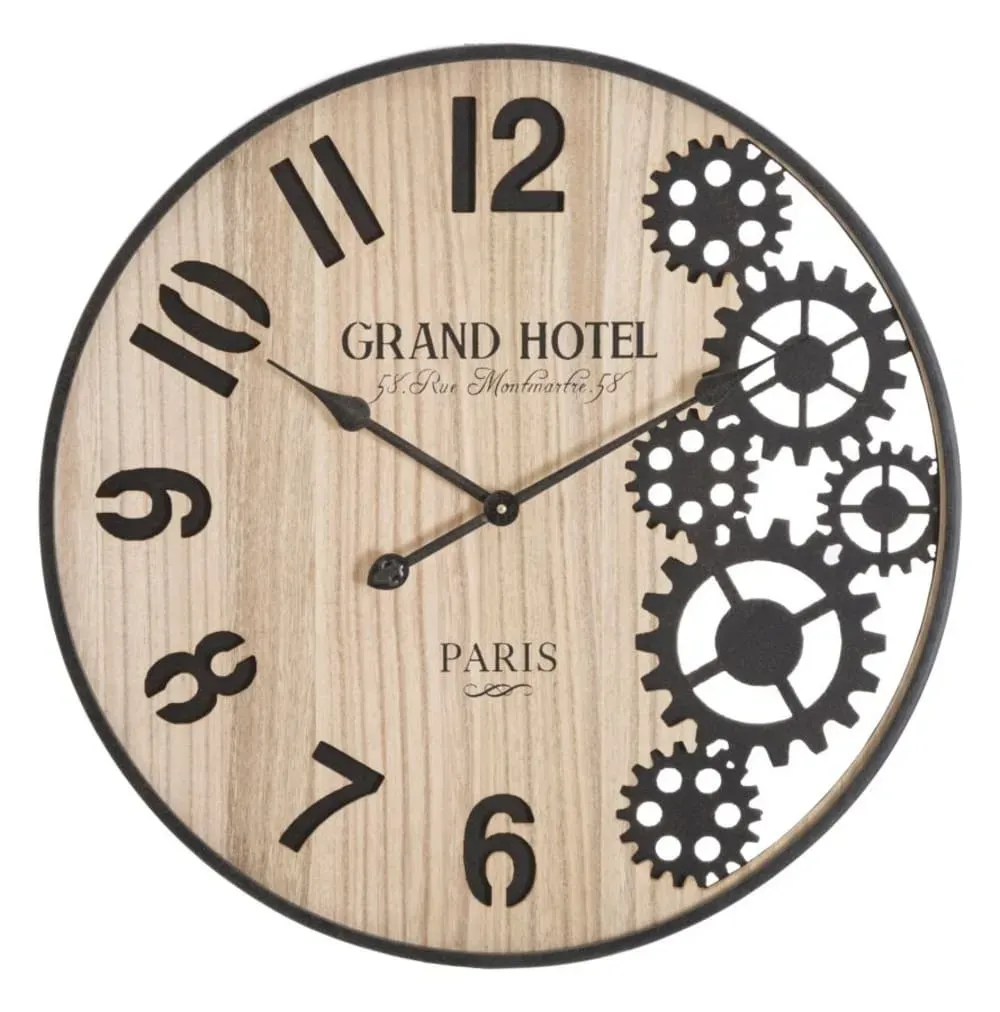 Horloge murale en métal marron Ø 60x4,5 cm