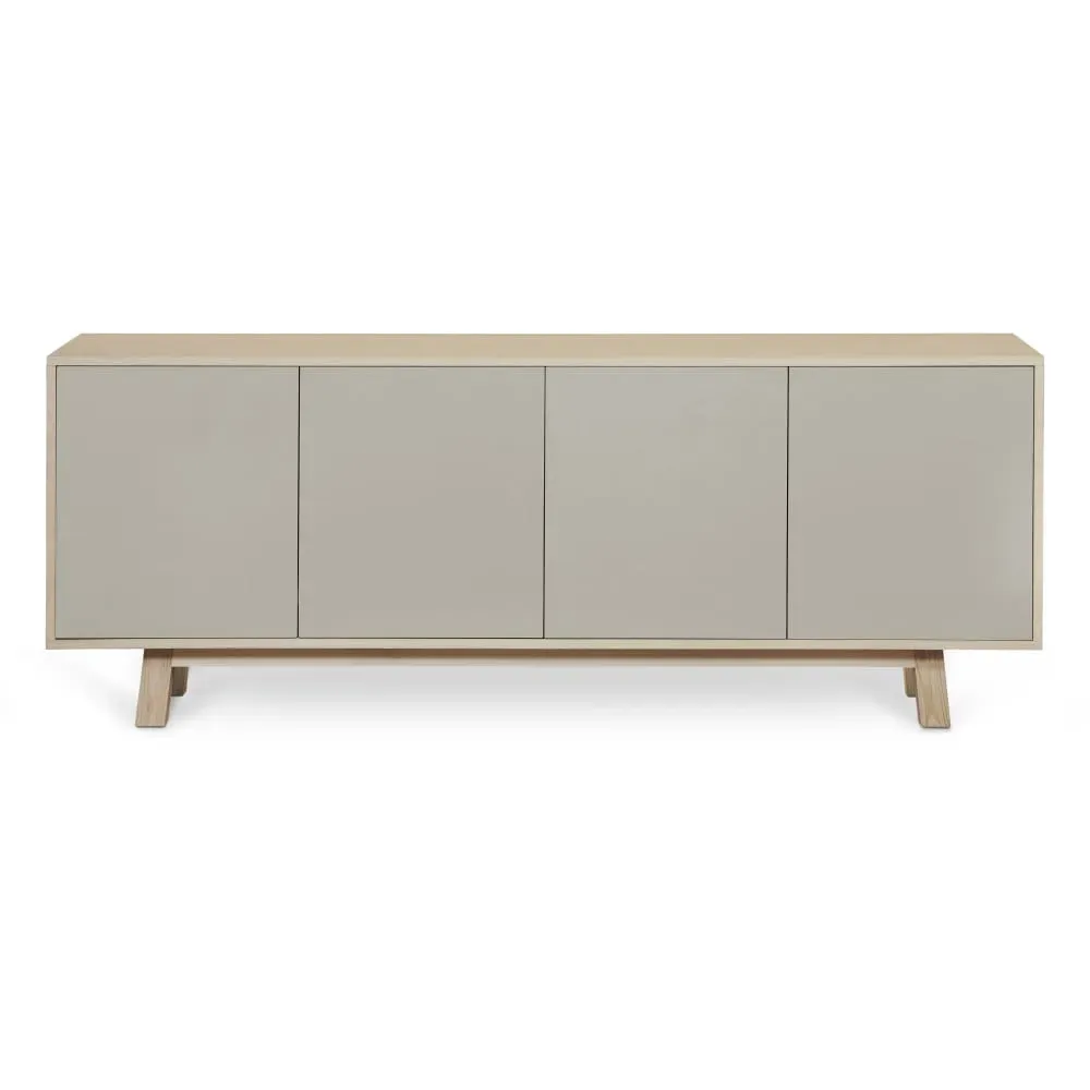 Buffet bas 4 portes 160 cm, en frêne