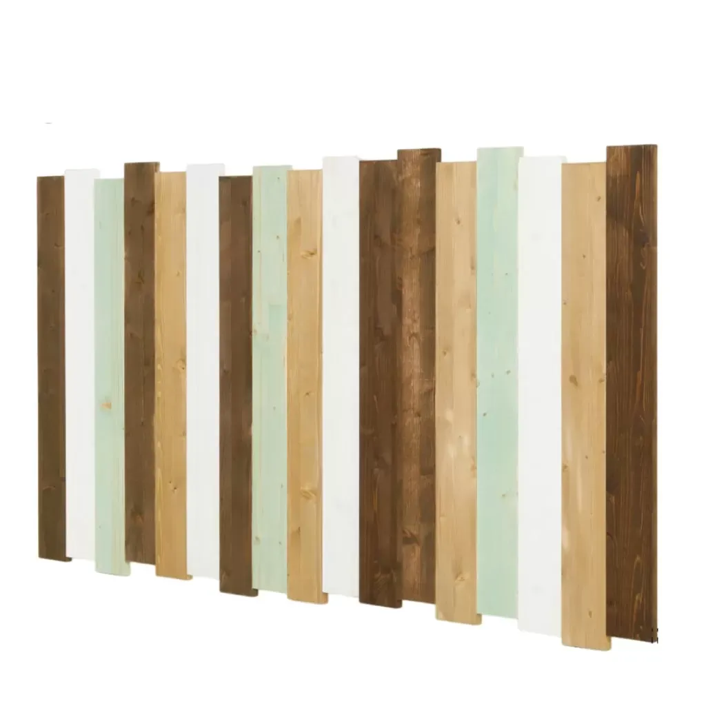 Tête de lit en bois couleur ethnique pour lit 135 cm