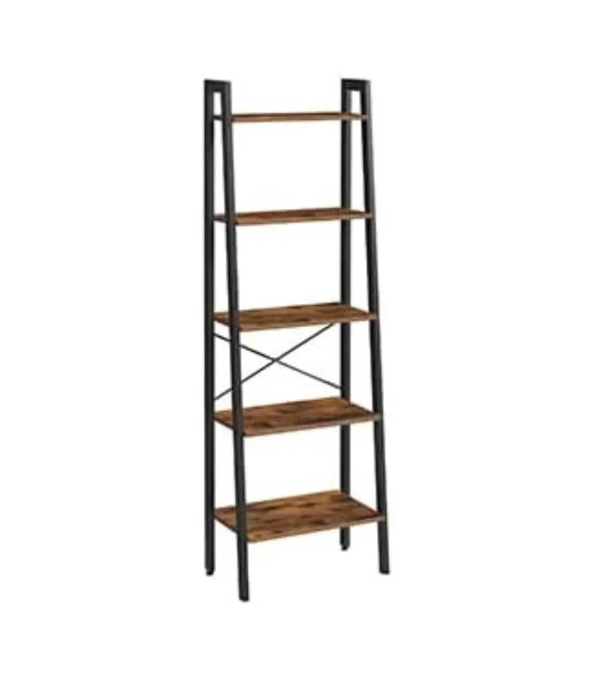 Etagère 5 niveaux style industriel - Effet Bois foncé