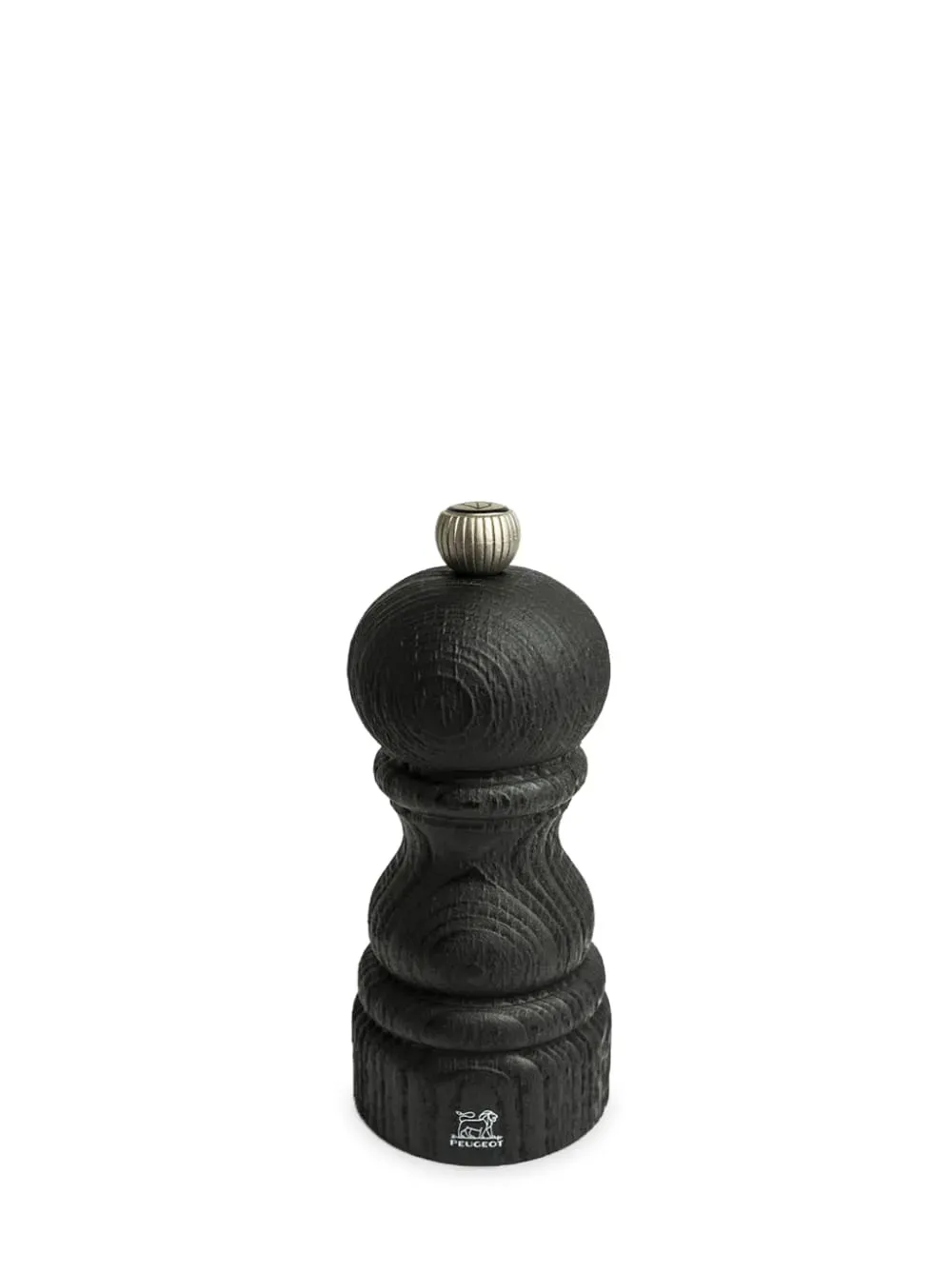 Paris Nature Black Moulin à poivre manuel en bois upcyclé noir, 12 cm