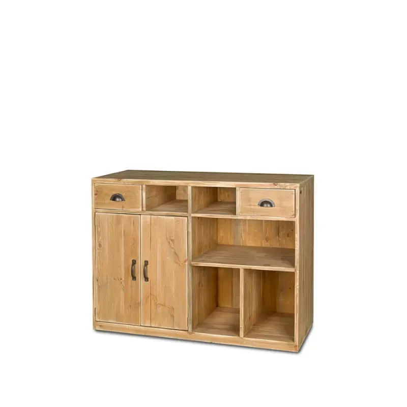 Comptoir de magasin 2 portes 2 tiroirs bois massif