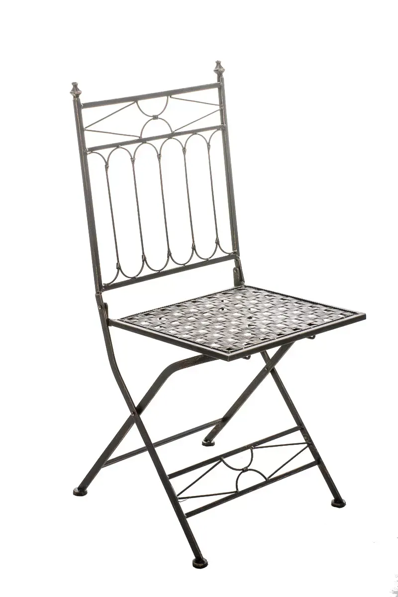 Chaise de jardin pliable en métal Bronze