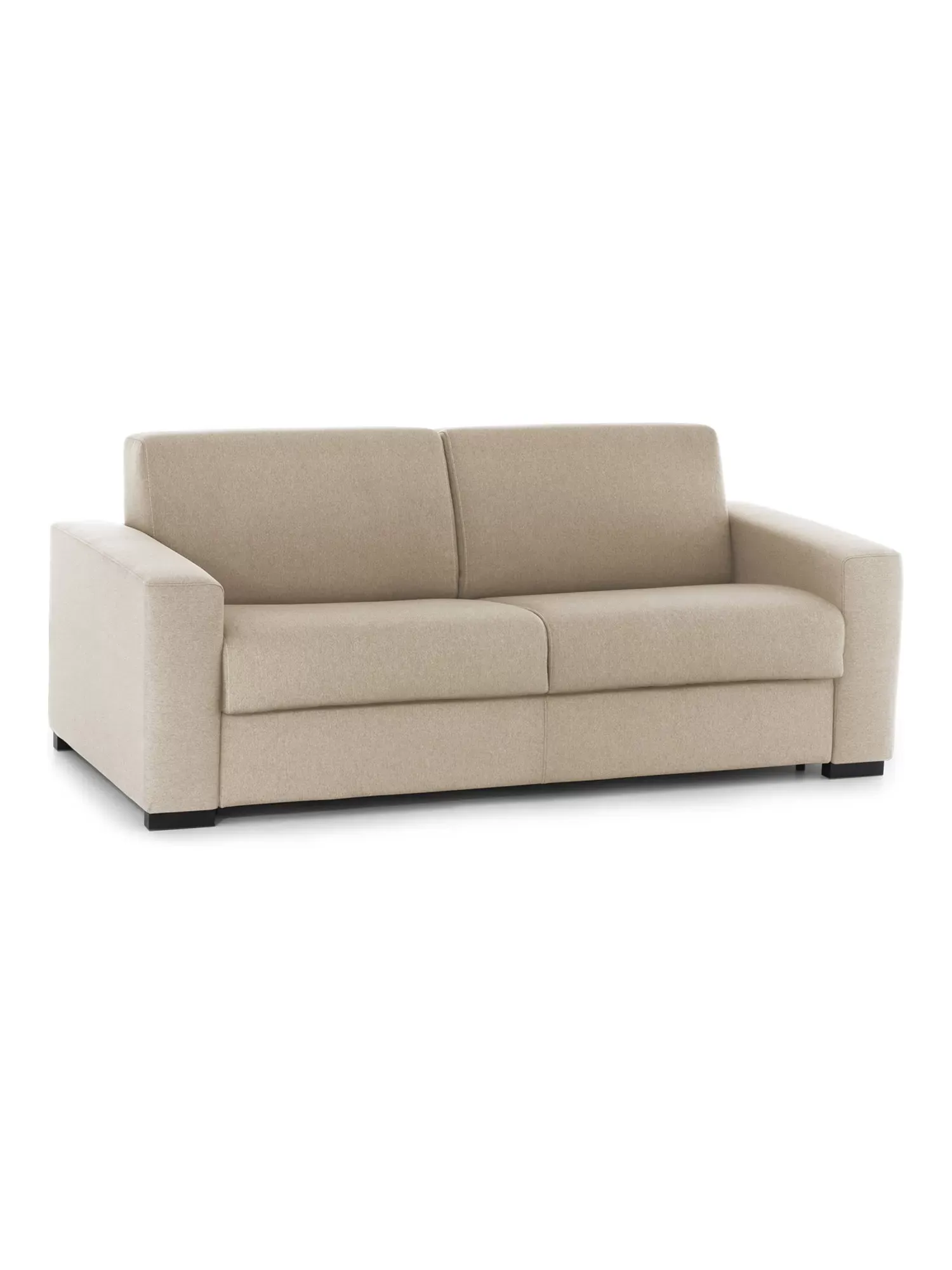 Canapé fixe 2 places en tissu beige 140x95 cm