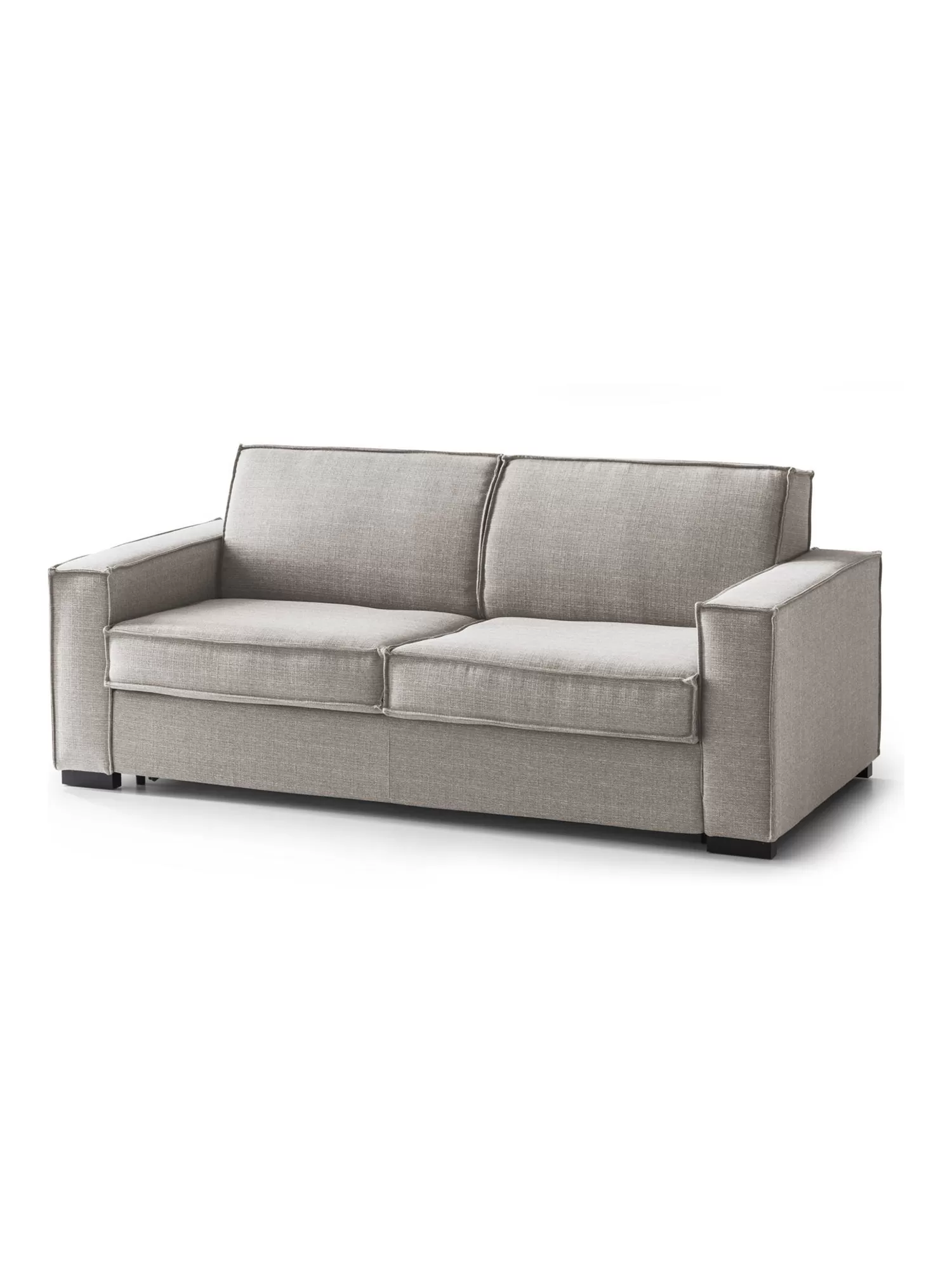Canapé fixe 3 places, tissu gris taupe 220x95 cm
