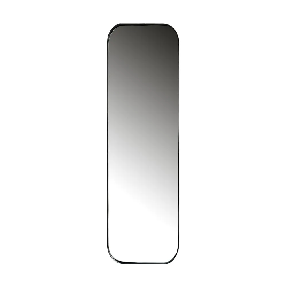 Miroir rond en métal noir 40x170