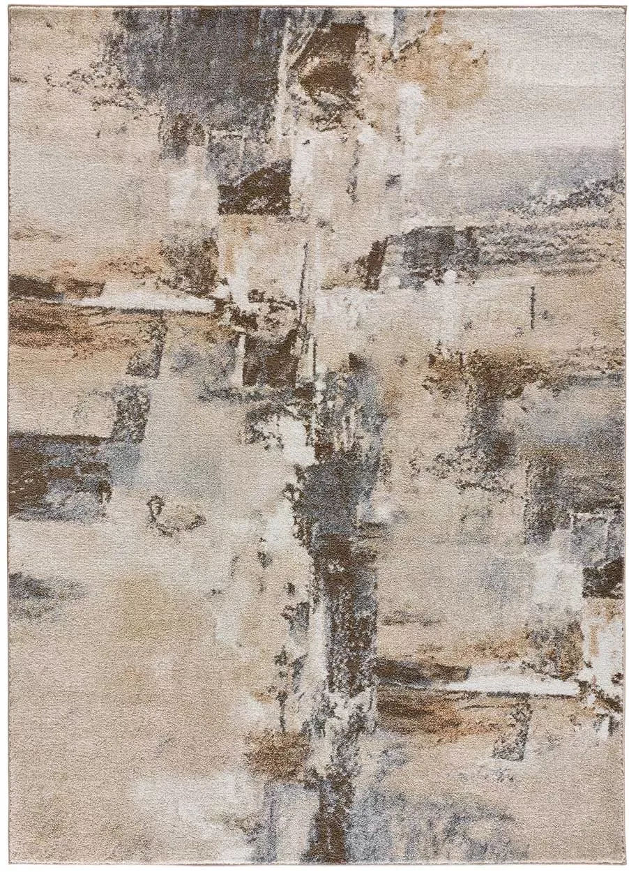 Tapis abstrait beige 120x170 cm