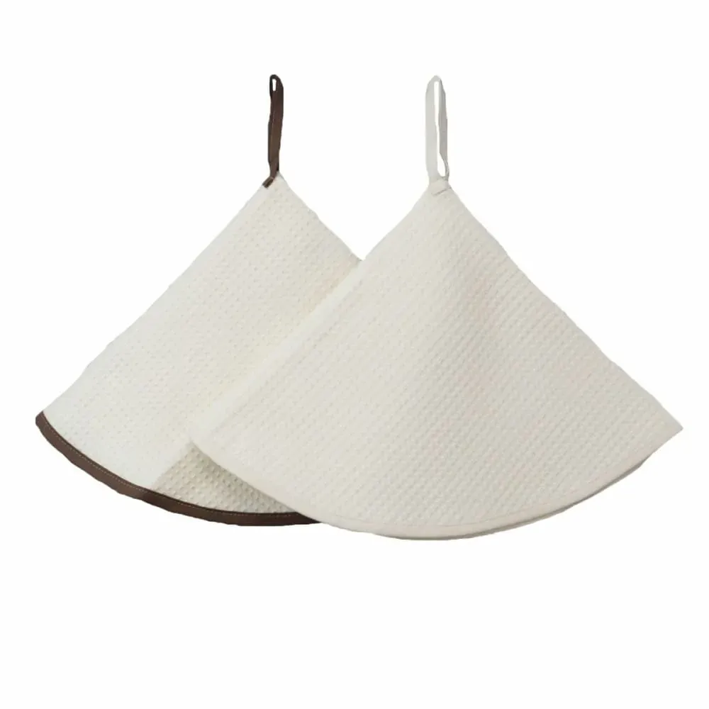 Lot de 2 essuies mains en coton blanc