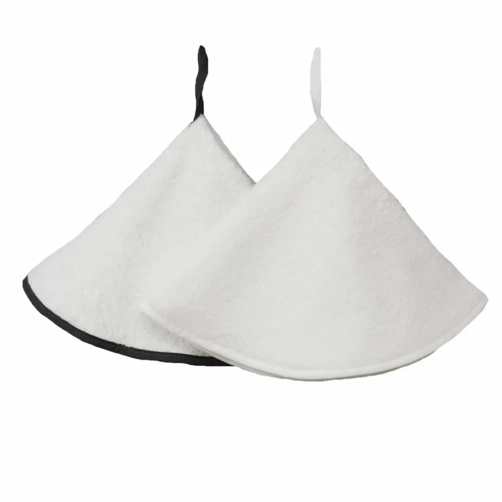 Lot de 2 essuies mains en coton blanc