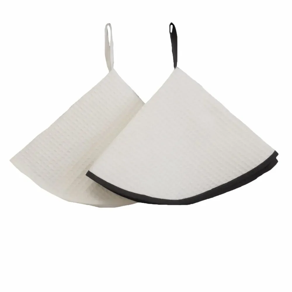 Lot de 2 essuies mains en coton blanc
