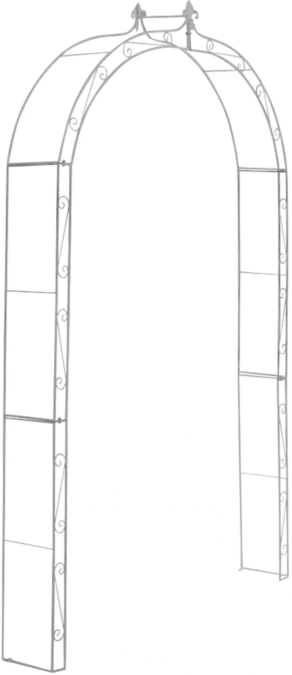 Arche pour plantes grimpantes en métal Blanc antique