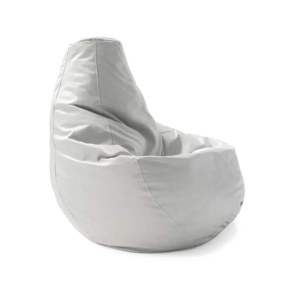 Pouf en similcuir blanc 70x70 cm