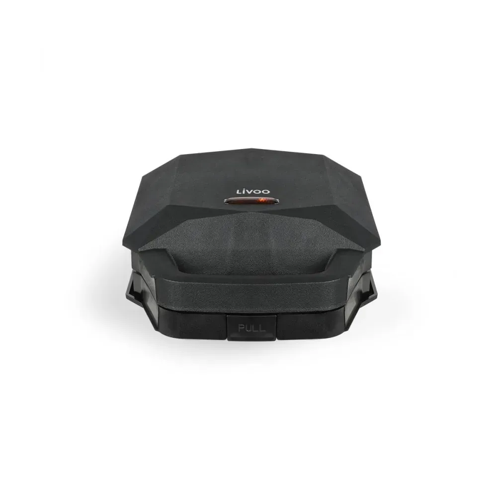 Mini appareil à croques et gaufres Noir