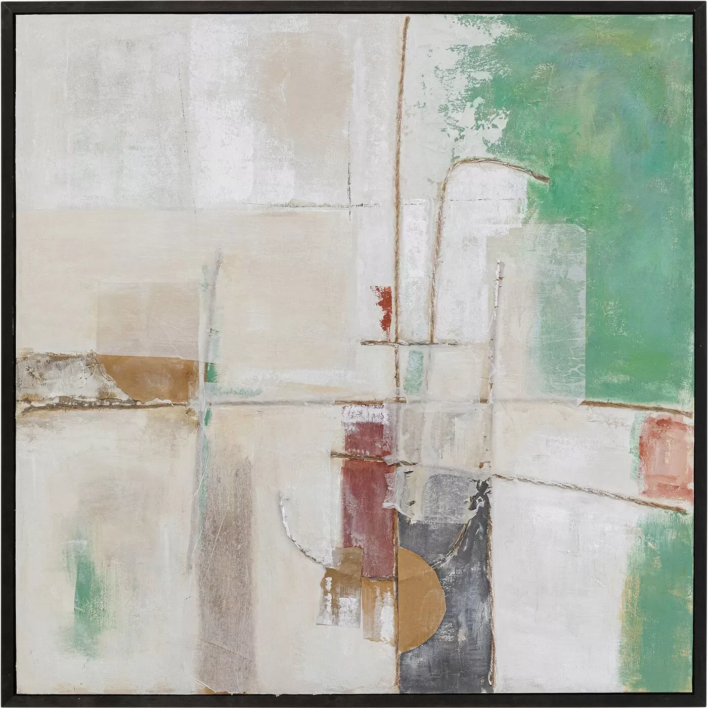 Peinture Frame Dust 120x120cm verte Kare Design