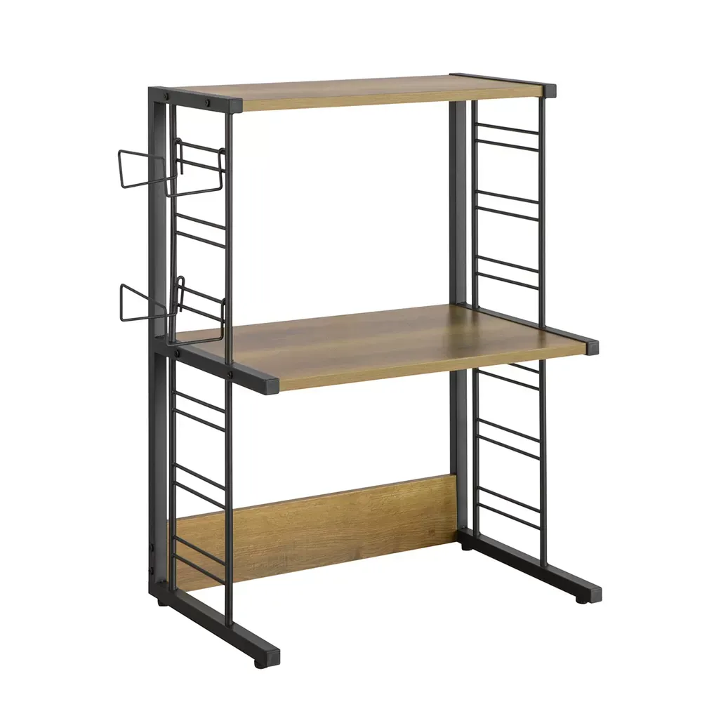 Étagère Micro Onde à cadre en métal noir