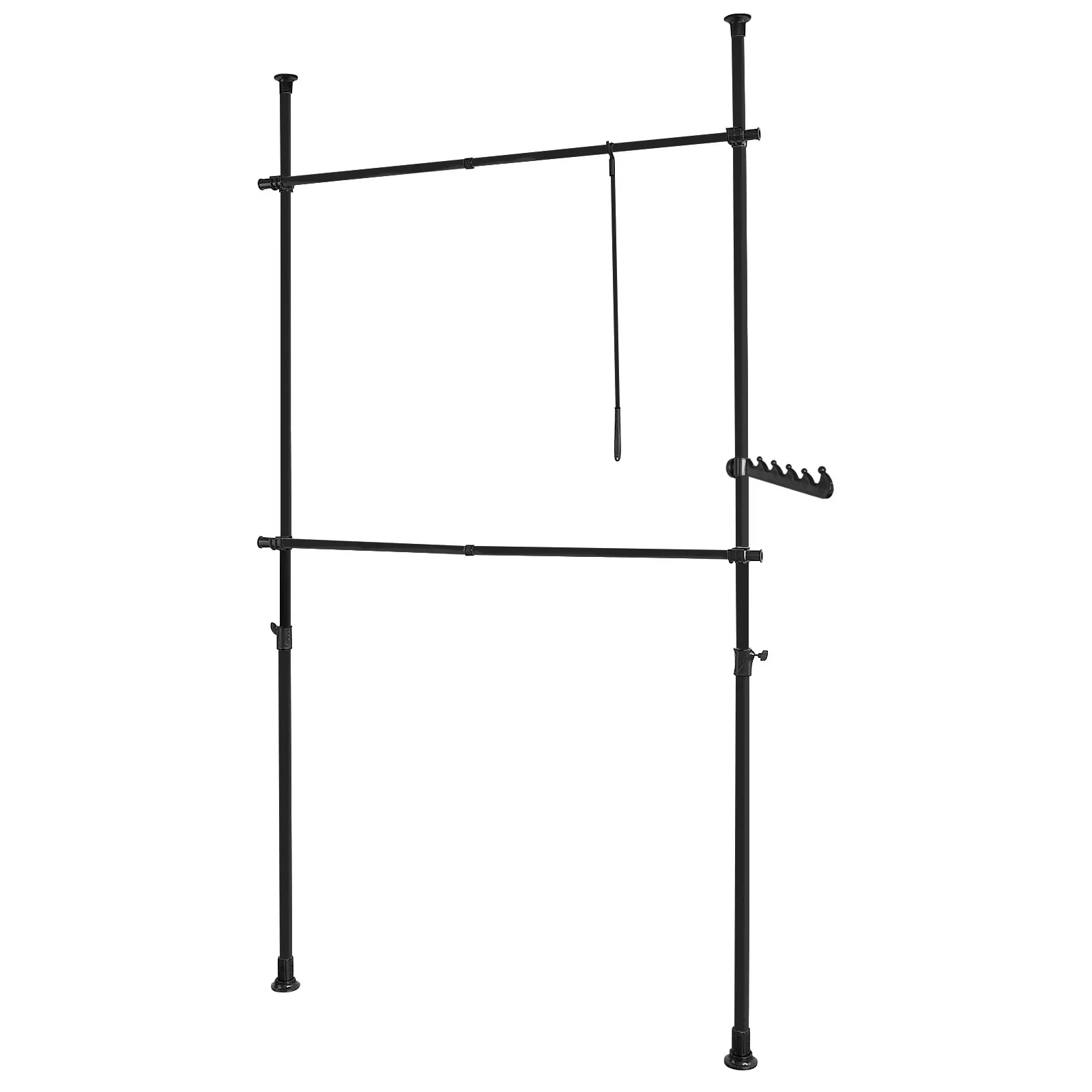 Télescopique garde-robe en métal noir