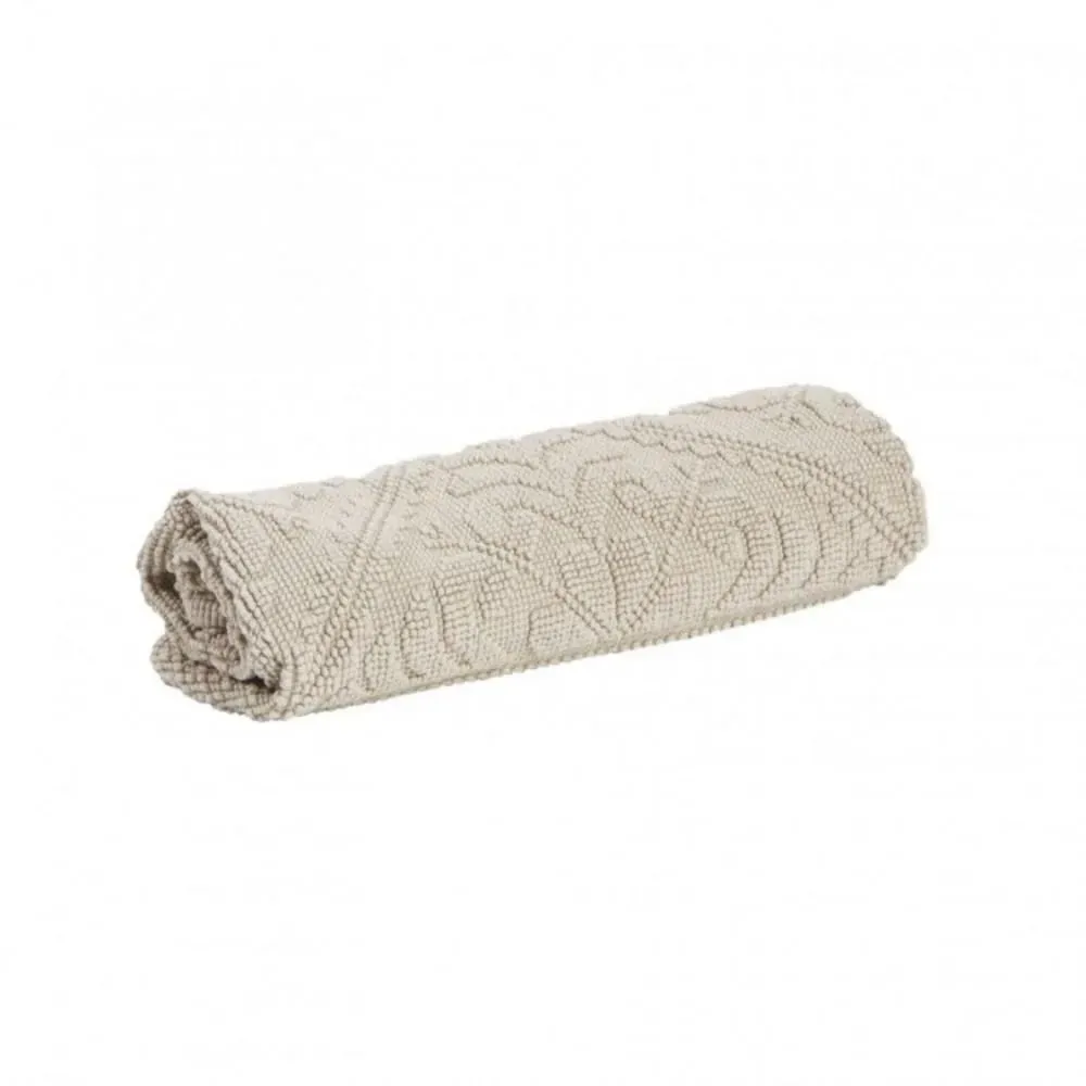 Tapis de bain en Coton beige 54x64 cm