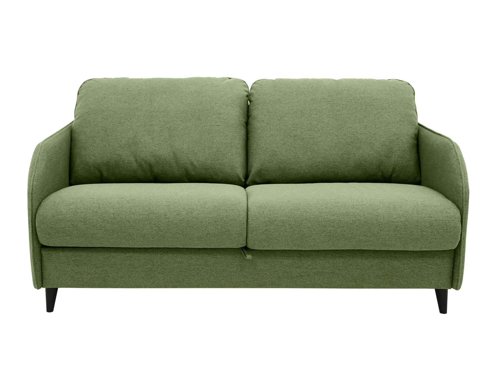 Canapé droit convertible 3 places en tissu vert sauge