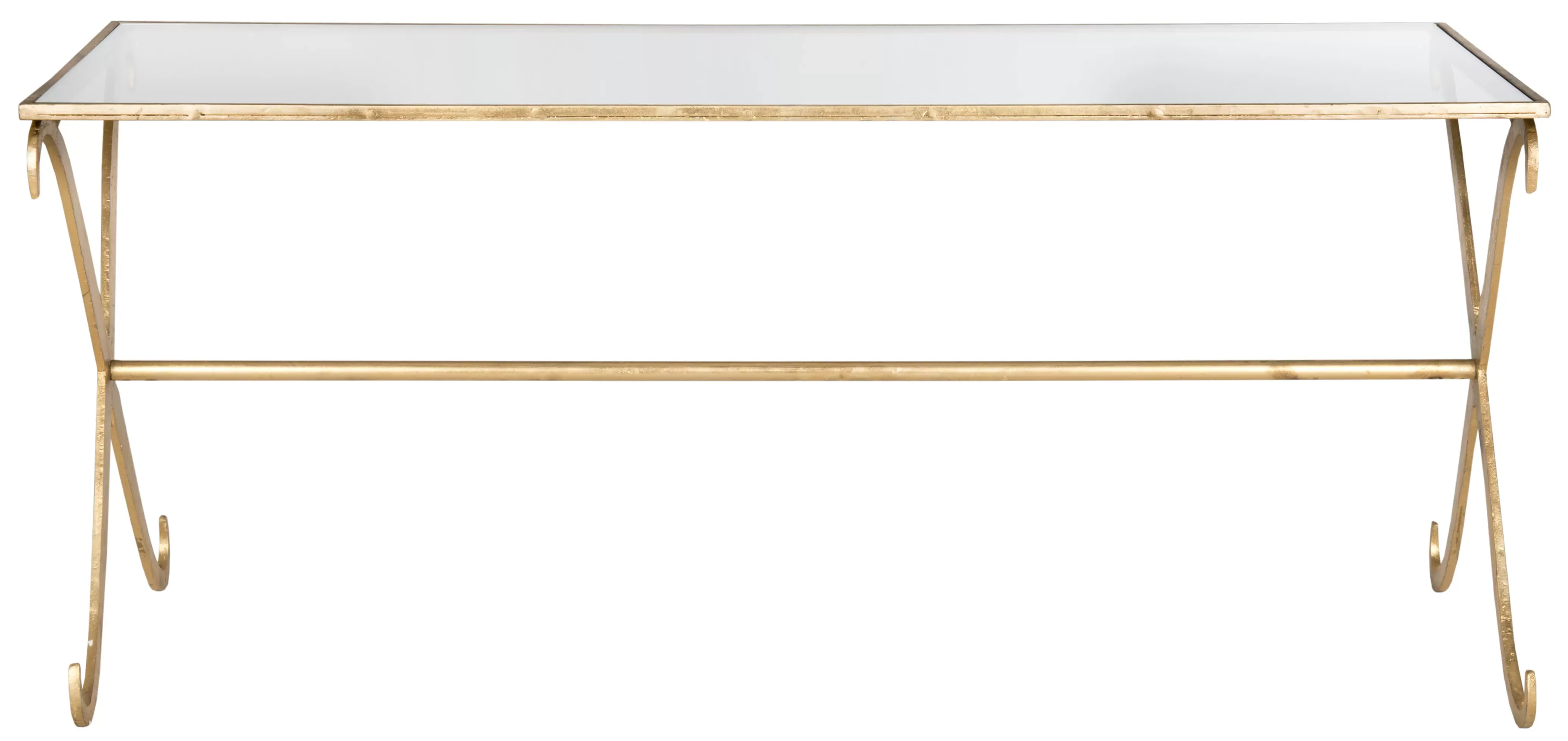 Table a cocktail en fer/verre or