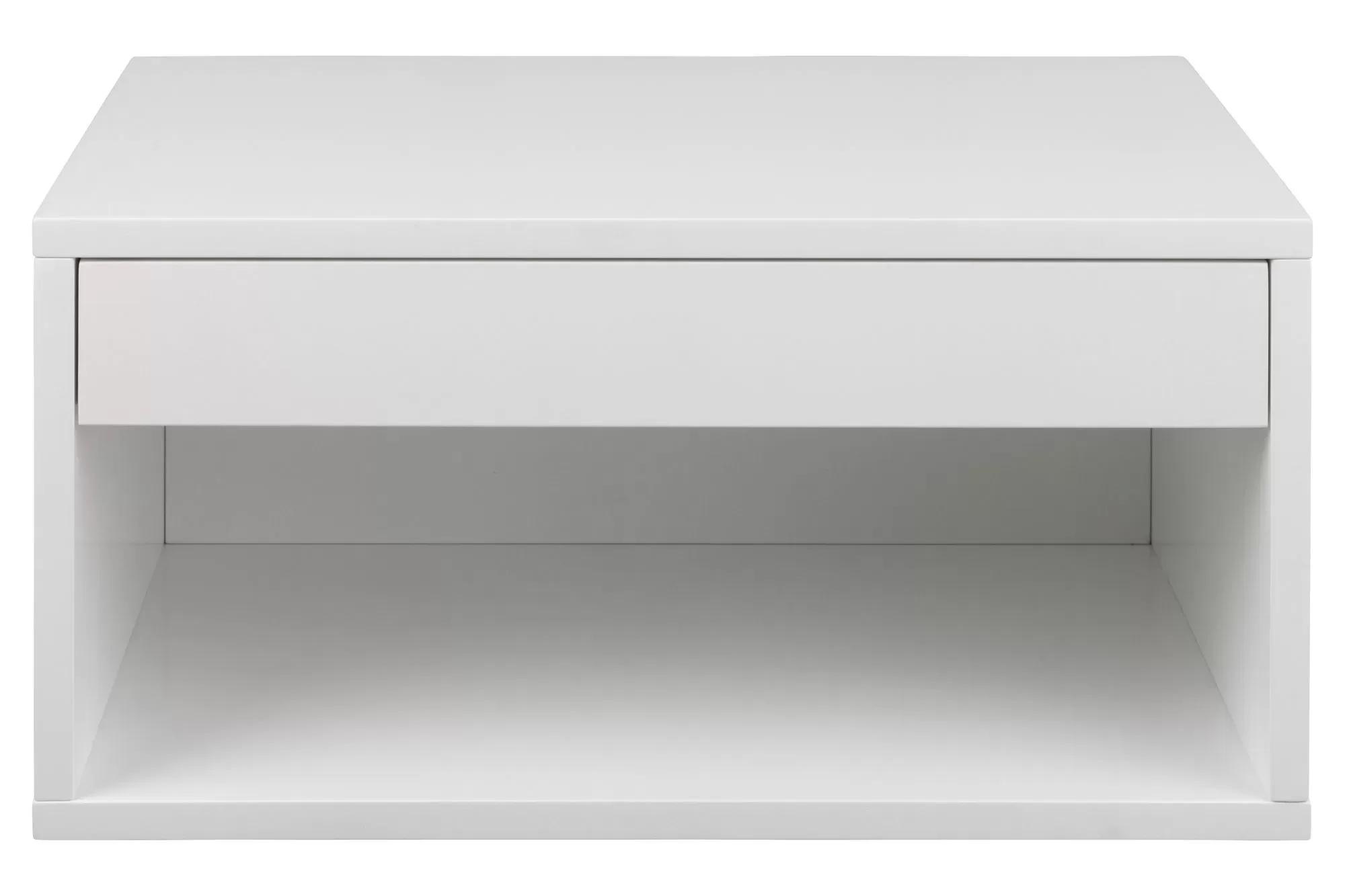 Chevet suspendu 1 tiroir 1 niche blanc