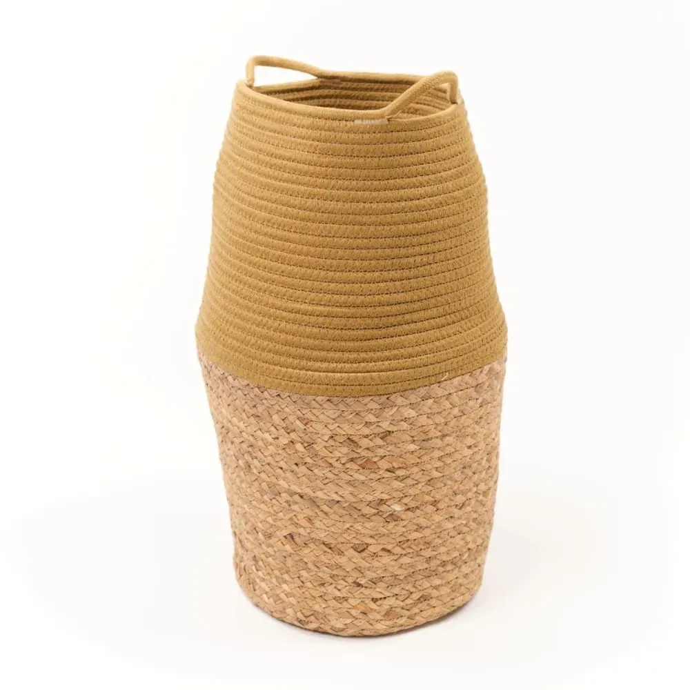 Panier long tressé coton uni  30x50 cm