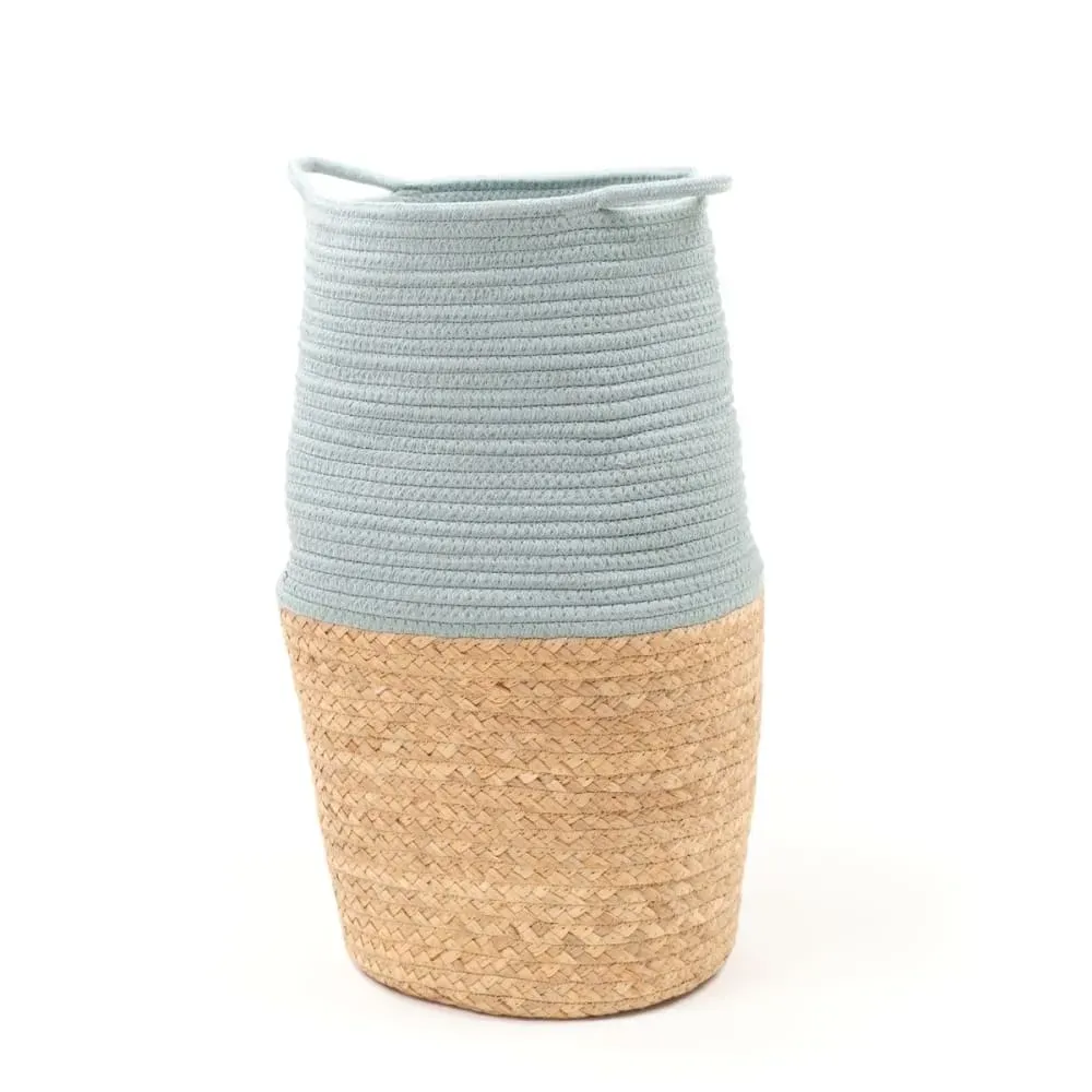 Panier long tressé coton uni  30x50 cm