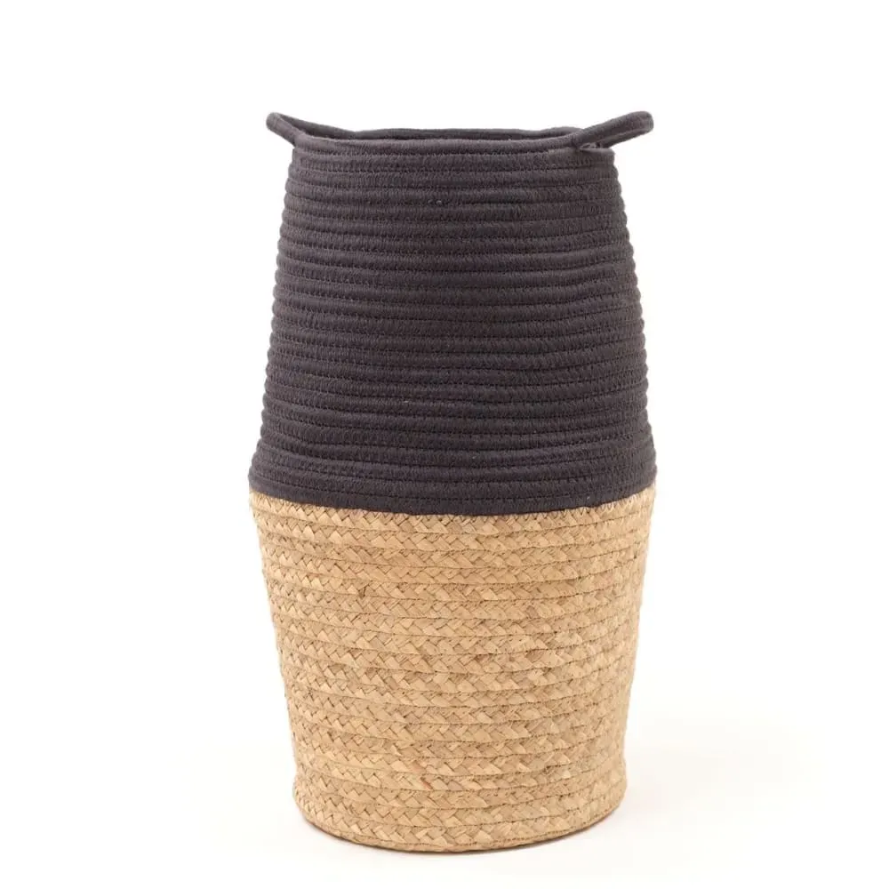 Panier long tressé coton uni  30x50 cm