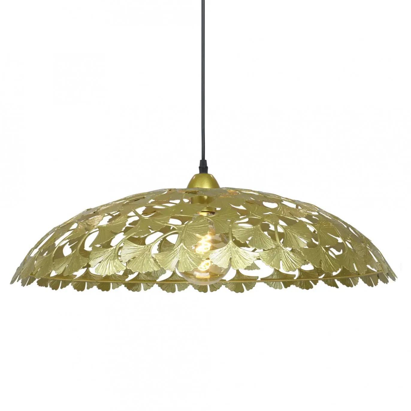 Suspension en métal feuilles de ginko biloba