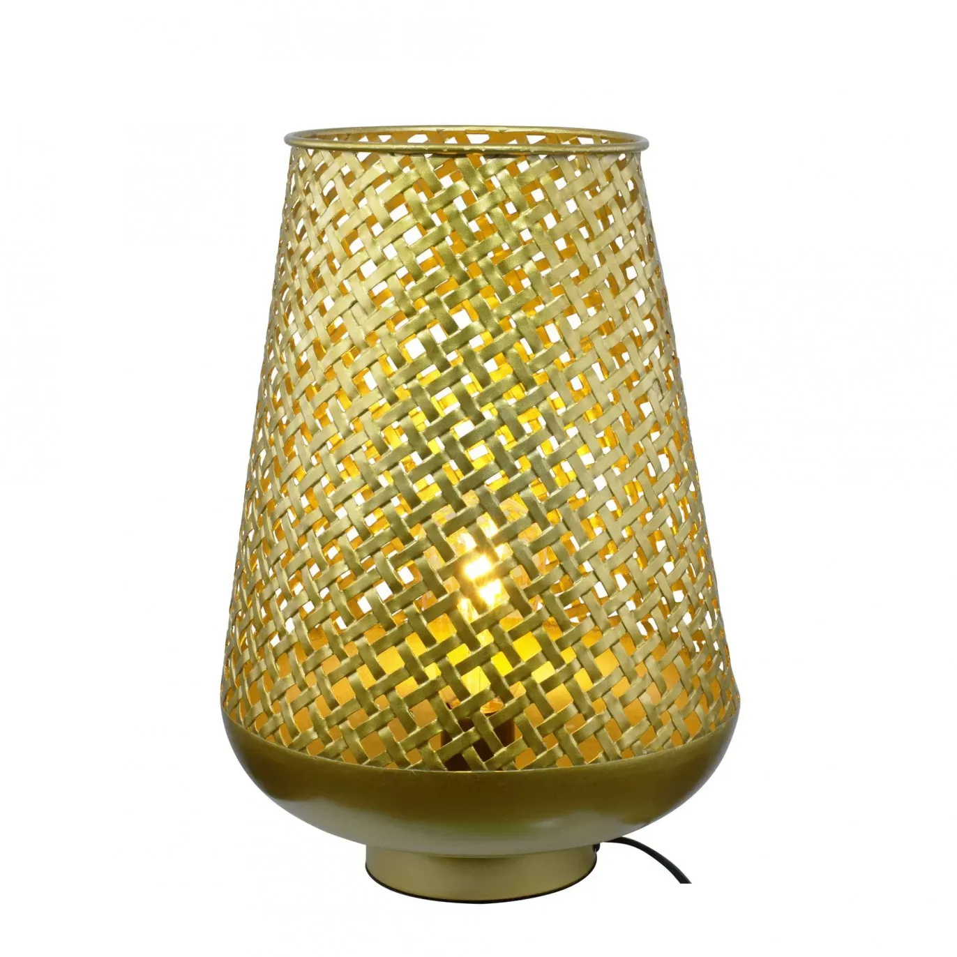 Lampe en métal coloris doré