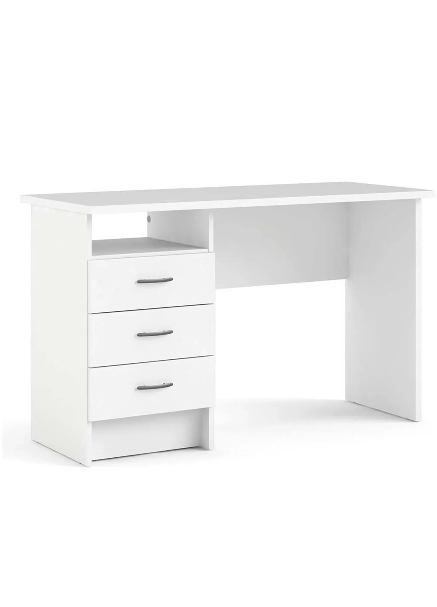 Bureau effet bois blanc 125x48 cm