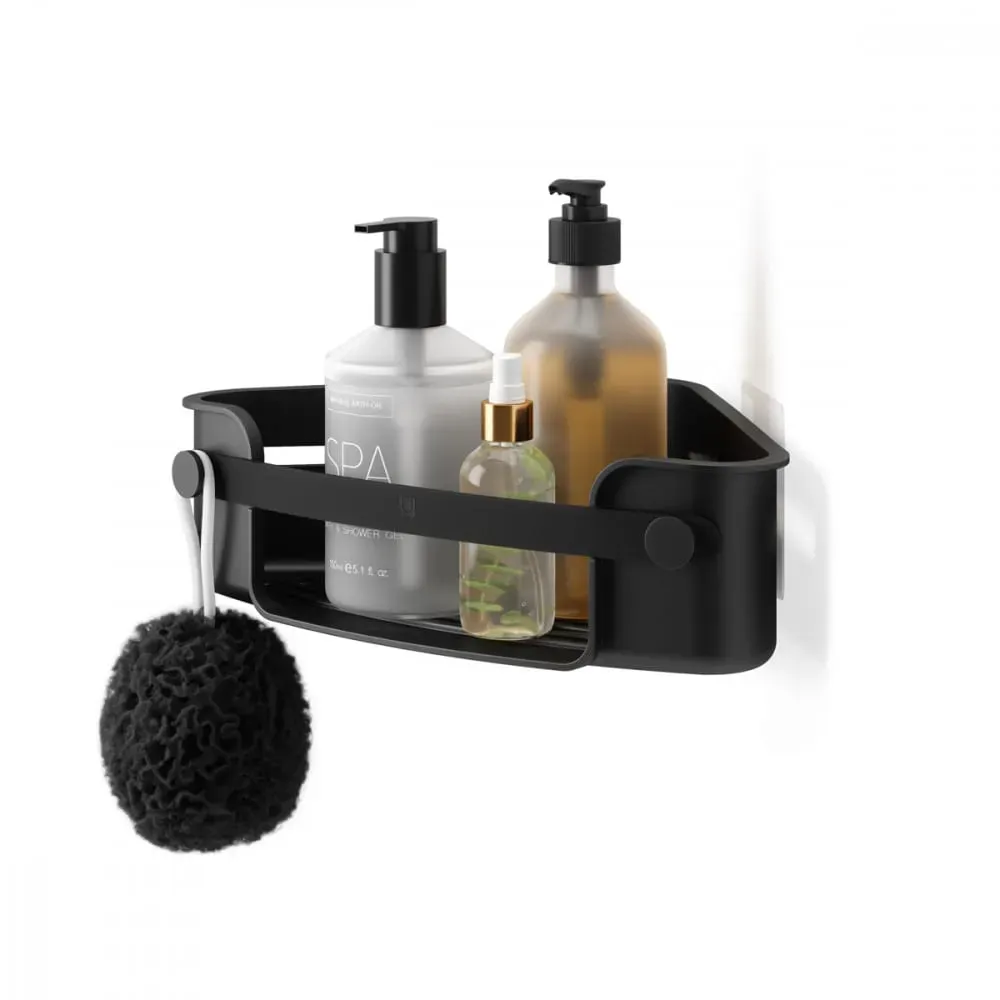 Etagère de douche en coin pvc noir