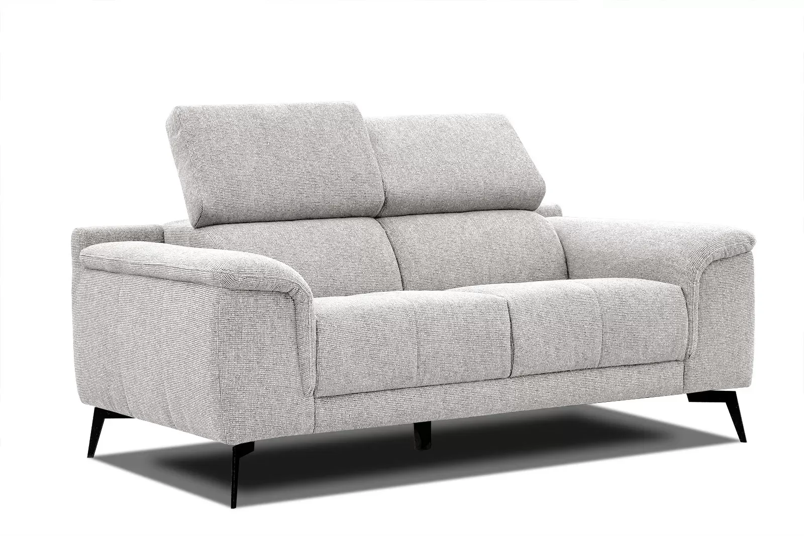 Canapé 2 places avec appuie-tête réglables, beige