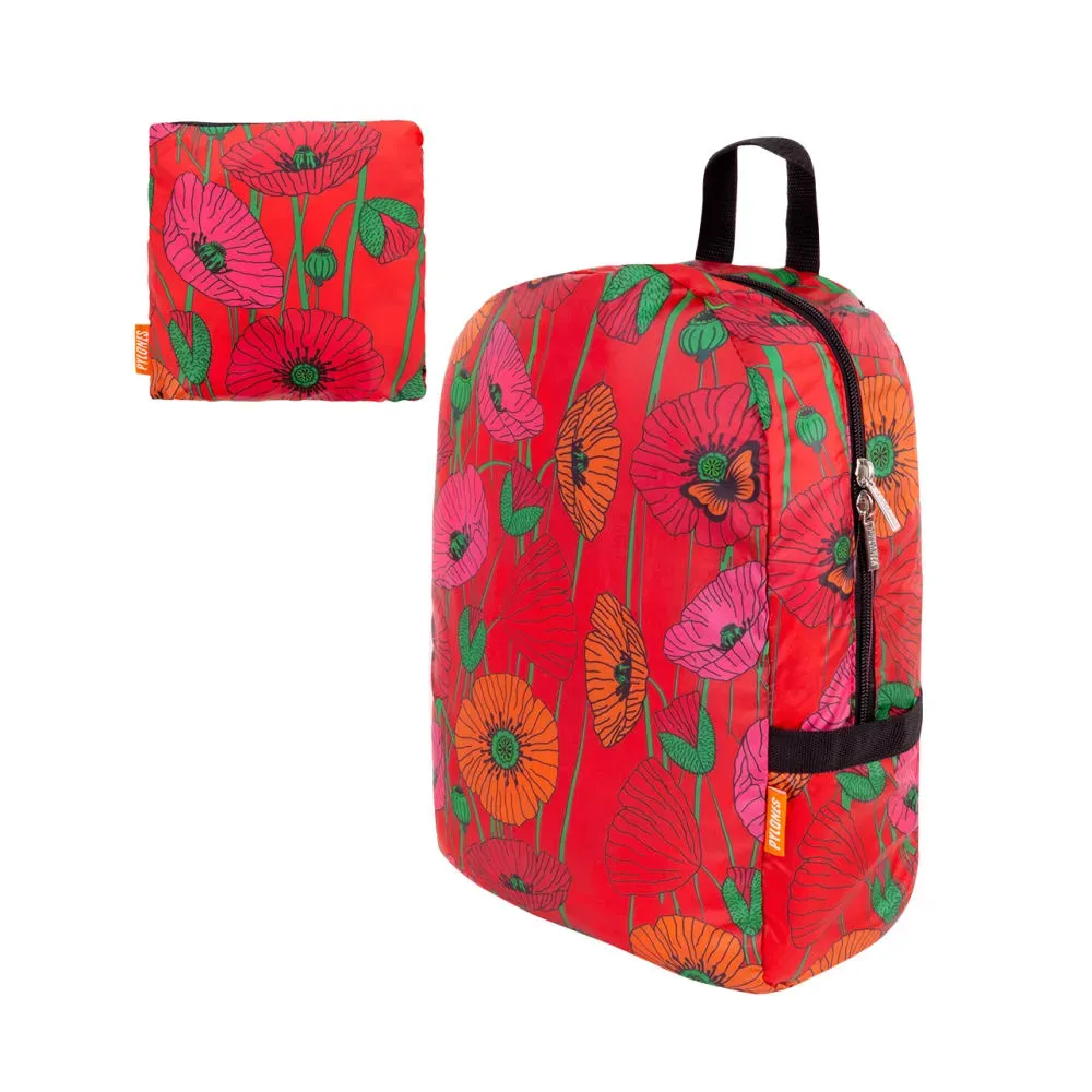 Sac à dos pliable  rouge polyester 26 x 13 x 35 cm