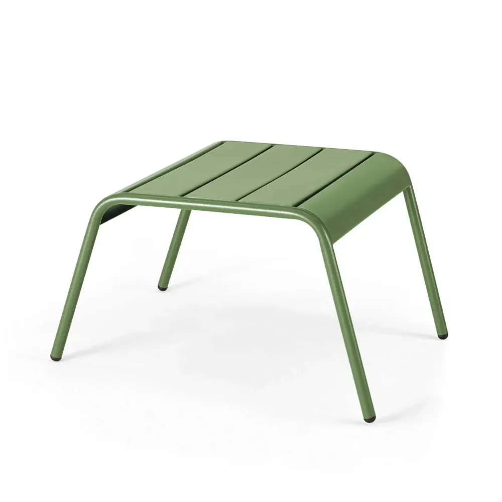 Repose pied en métal vert cactus