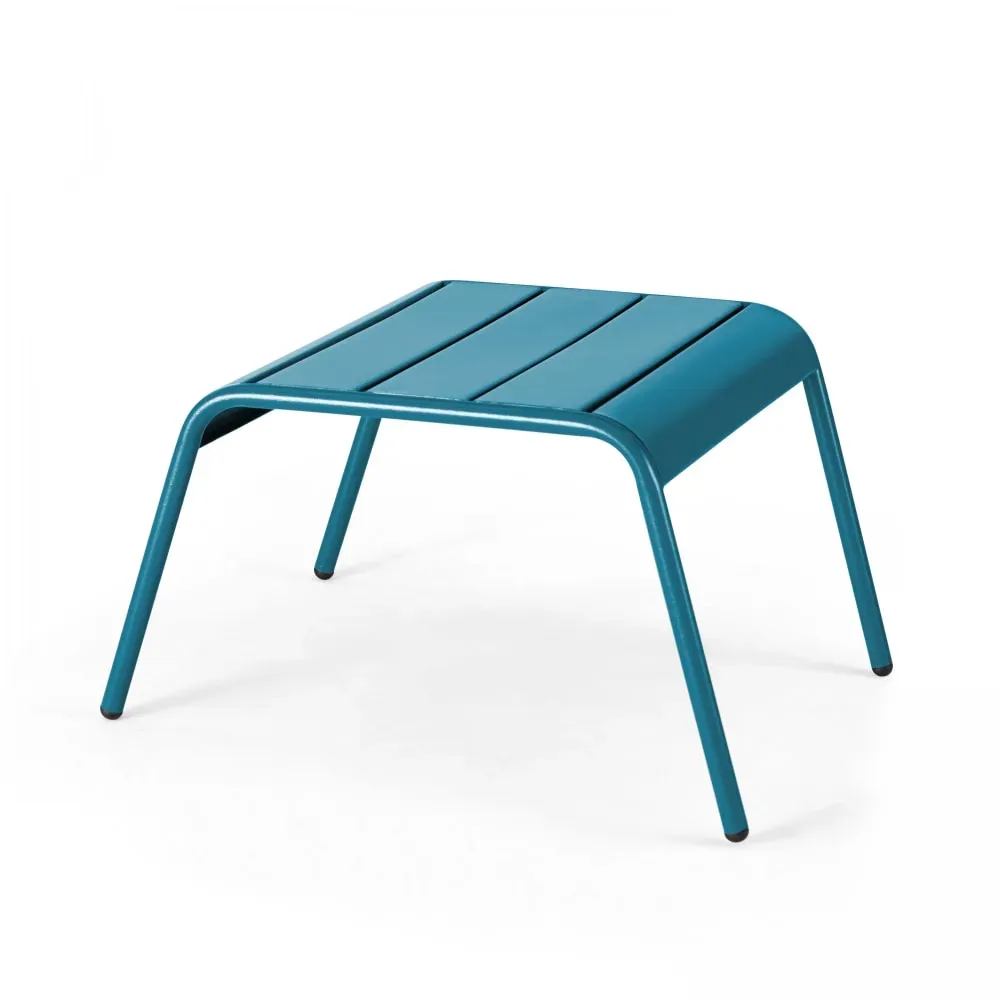 Repose pied en métal bleu pacific