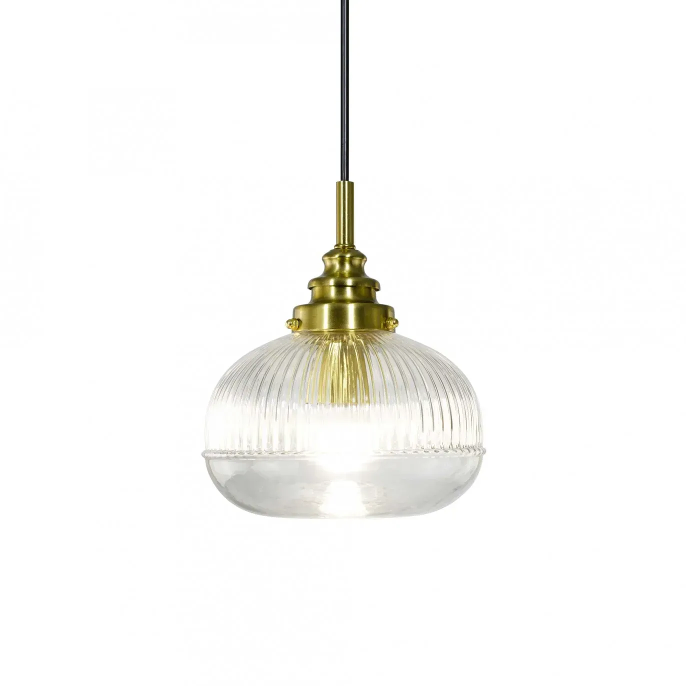 Suspension en verre et métal