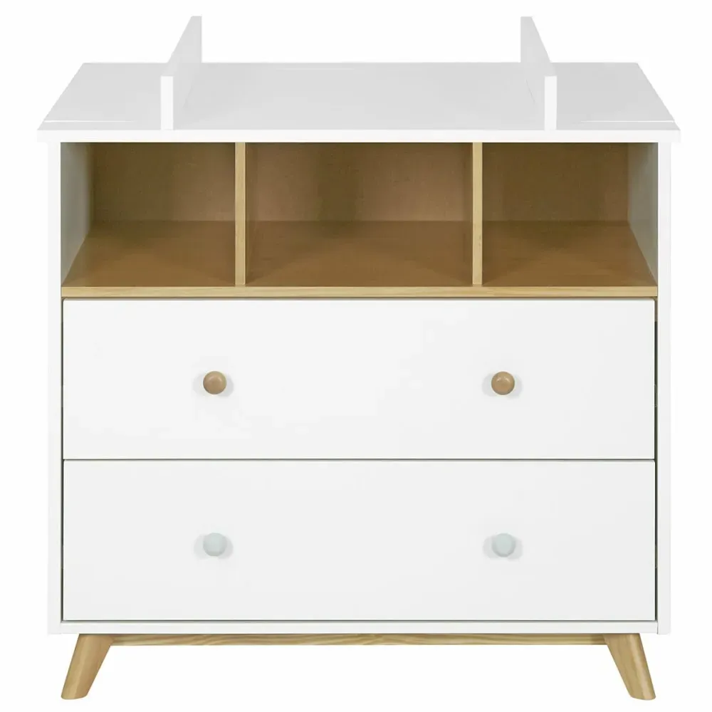 Commode bébé blanc et bois