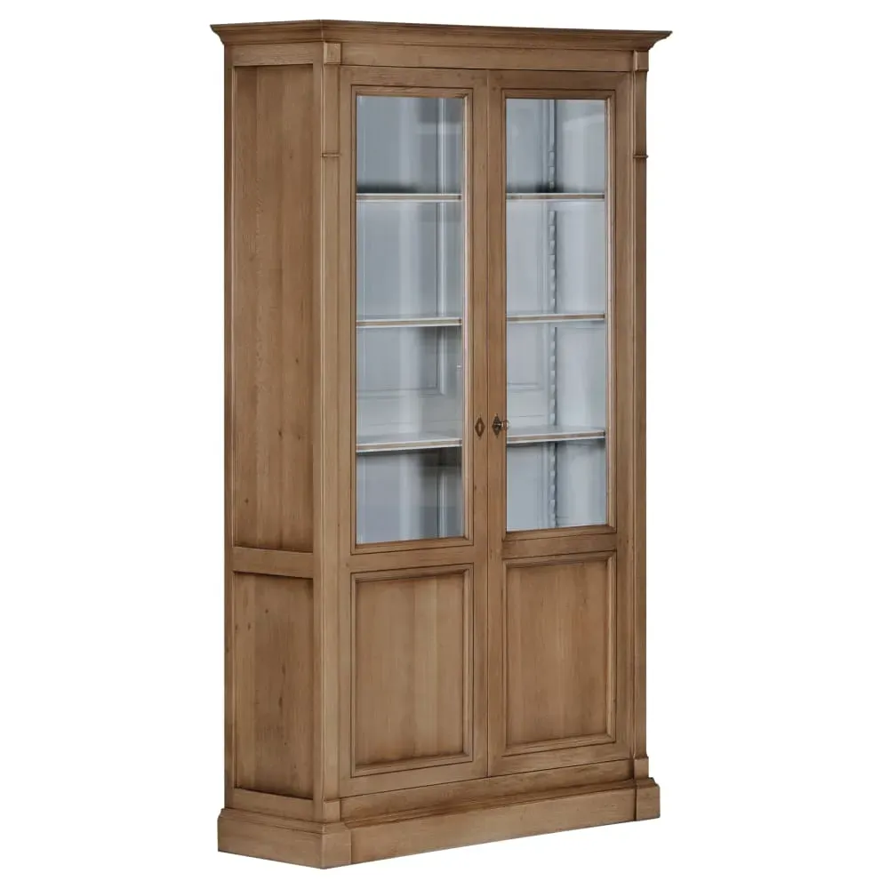 Vitrine Bibliothèque en chêne massif