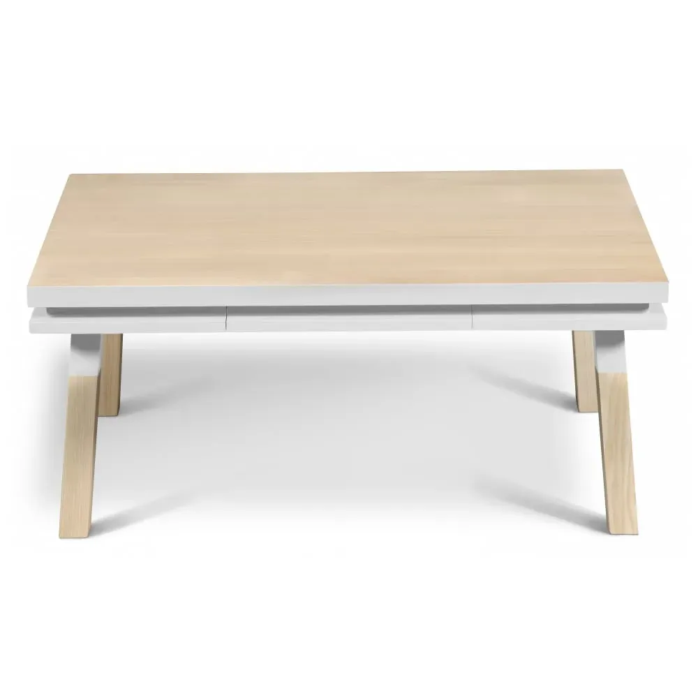 Table basse avec tiroir 100 cm, 100% frêne massif