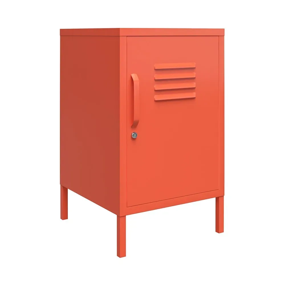 Table d'appoint revêtement en poudre en métal orange