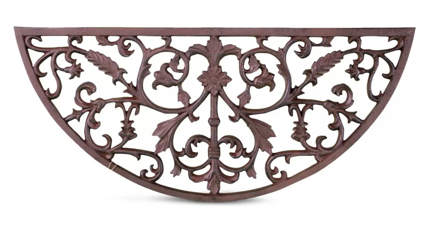 Paillasson demi lune fonte marron