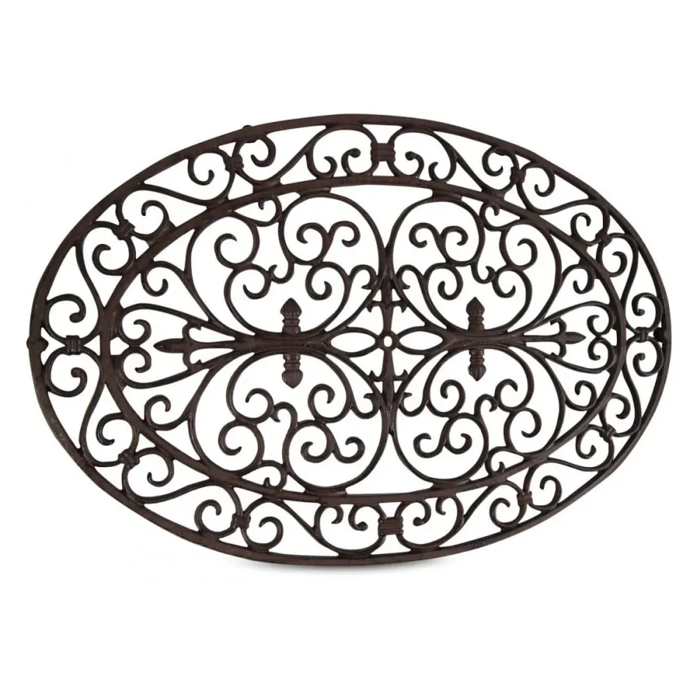 Paillasson ovale fonte marron