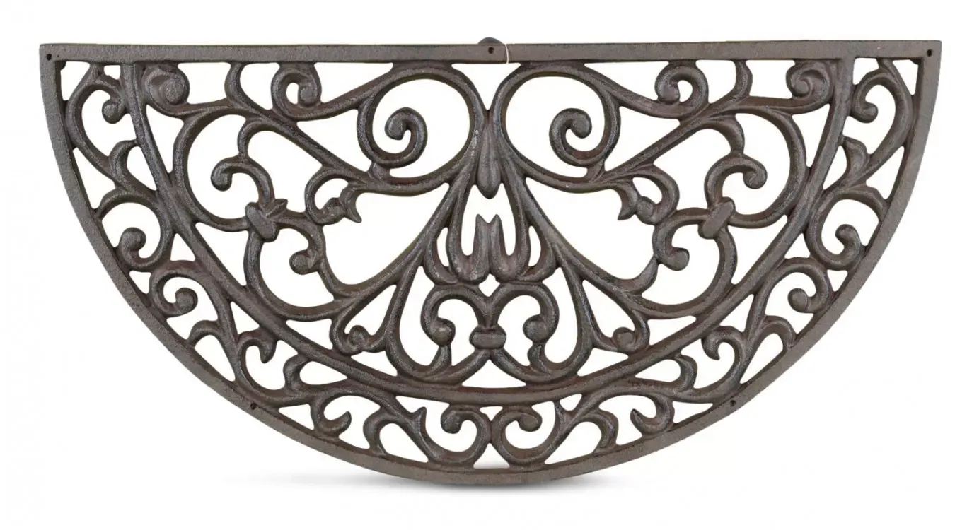 Paillasson demi lune fonte marron