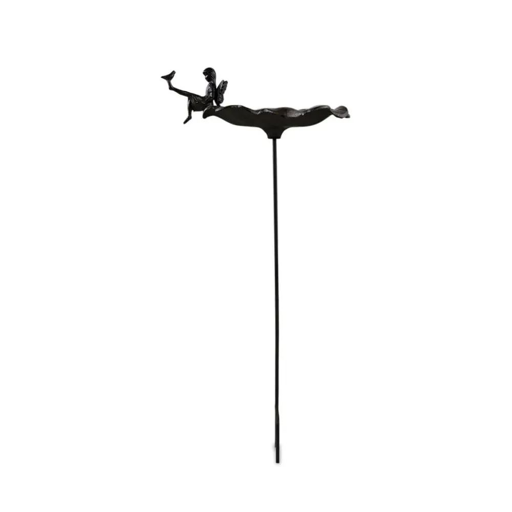 Abreuvoir oiseau ange sur pied fonte marron