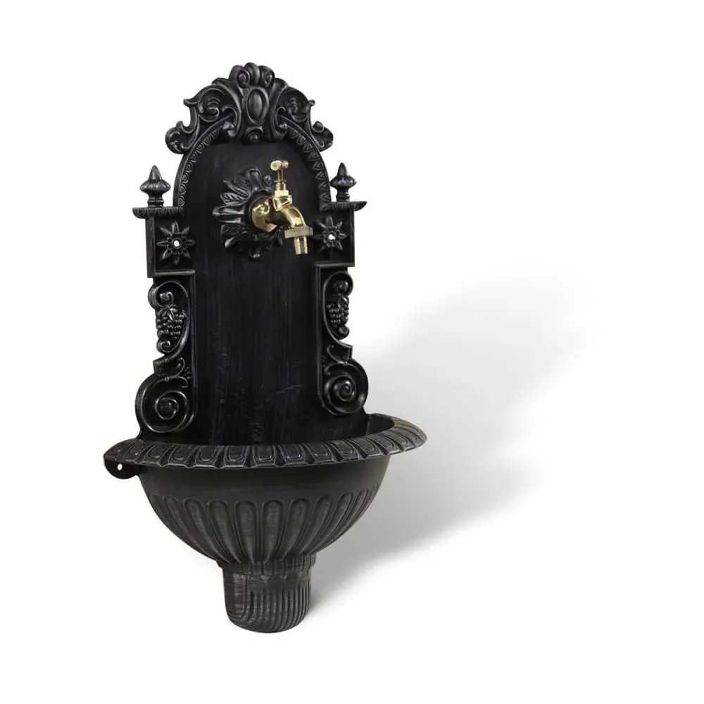 Fontaine de jardin en aluminium gris