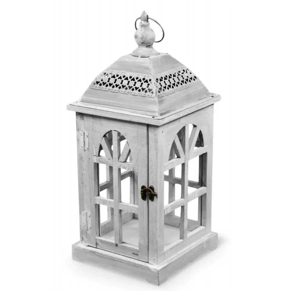Lanterne en bois blanc