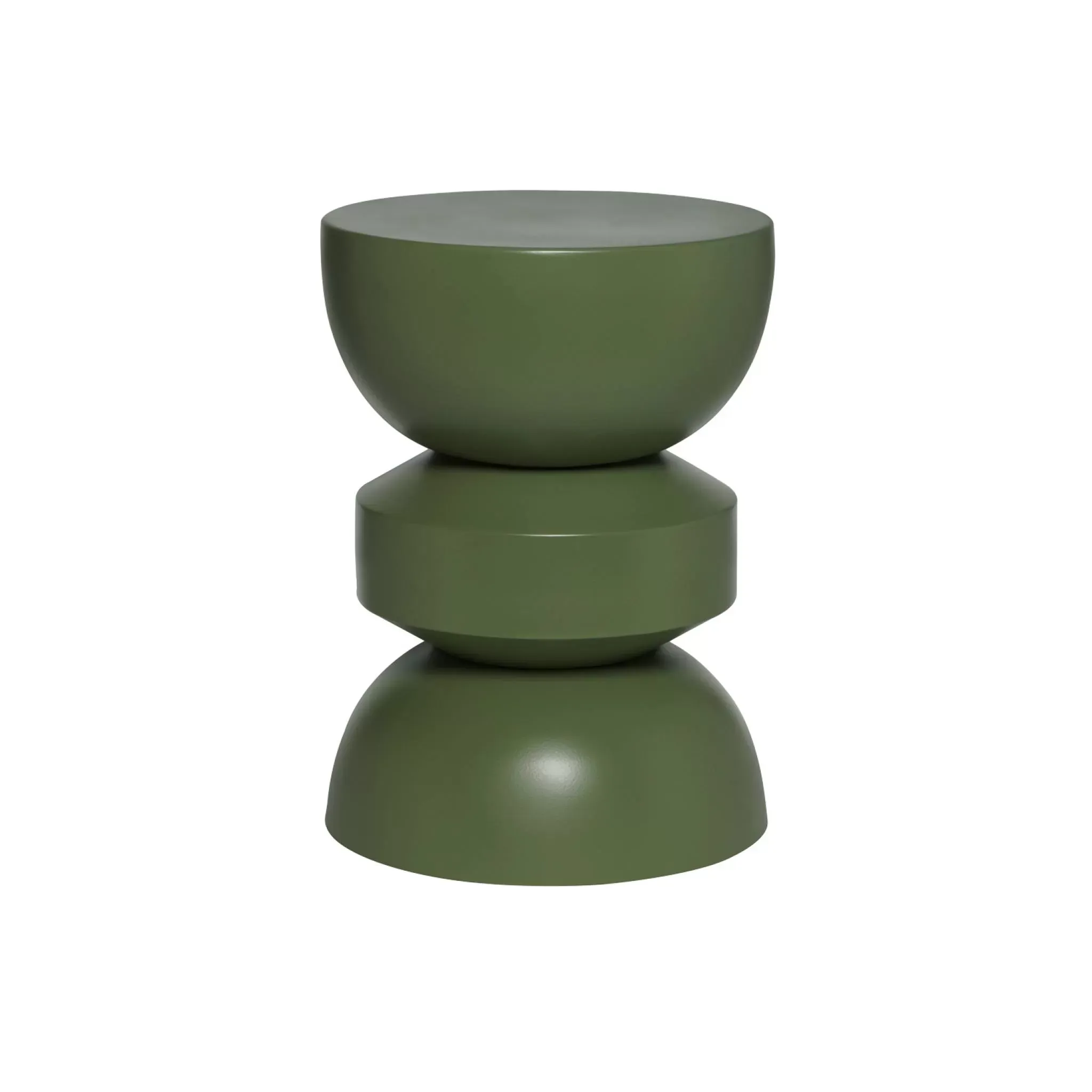 Table d'appoint en métal vert kaki D32